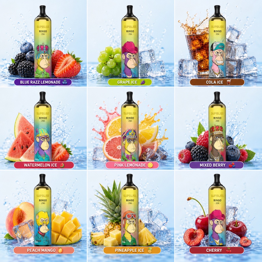 Supbliss Bingo 25K disposable vape taste options image